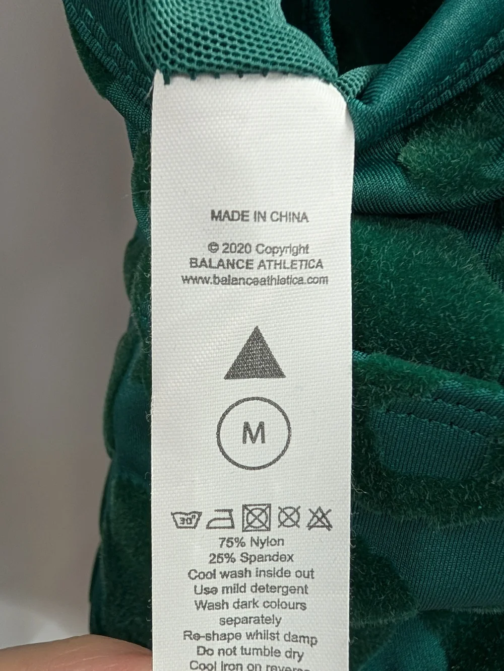 NWOT - Balance Athletica Green Velvet Leopard Print Set - Size M